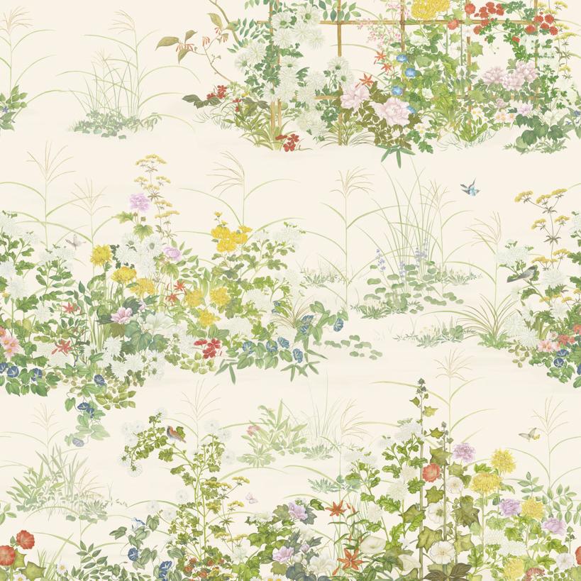 126/7026 | Scenic Flora, Natural White Botanical - Cole & Son Wallpaper