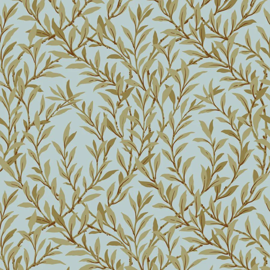 127/7035 | Willow Branch, Olive/Teal Leaves - Cole & Son Wallpaper