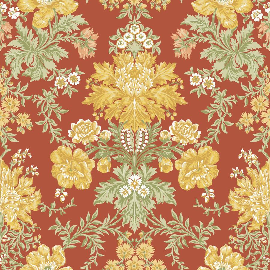 128/7037 | Poppies, Soft Yellow Floral - Cole & Son Wallpaper