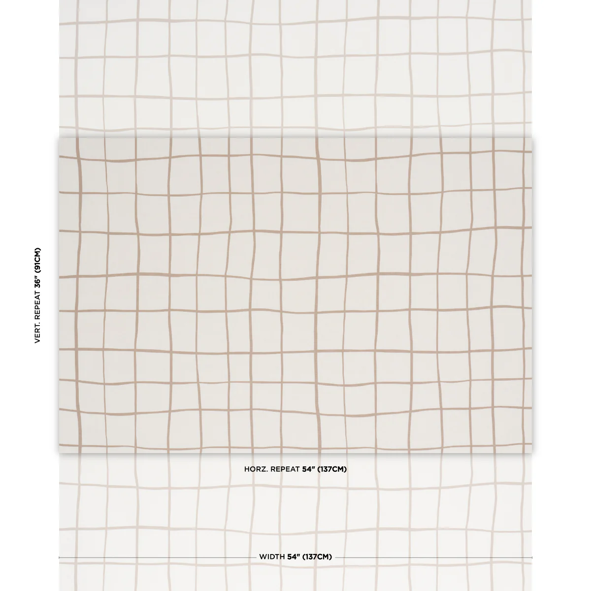 180294 | Painterly Windowpane, Neutral - Schumacher Fabric - Image 2