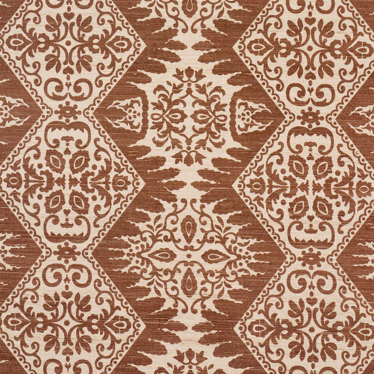 182700 | Berkeley Hand Printed Silk, Chestnut - Schumacher Fabric - Image 3