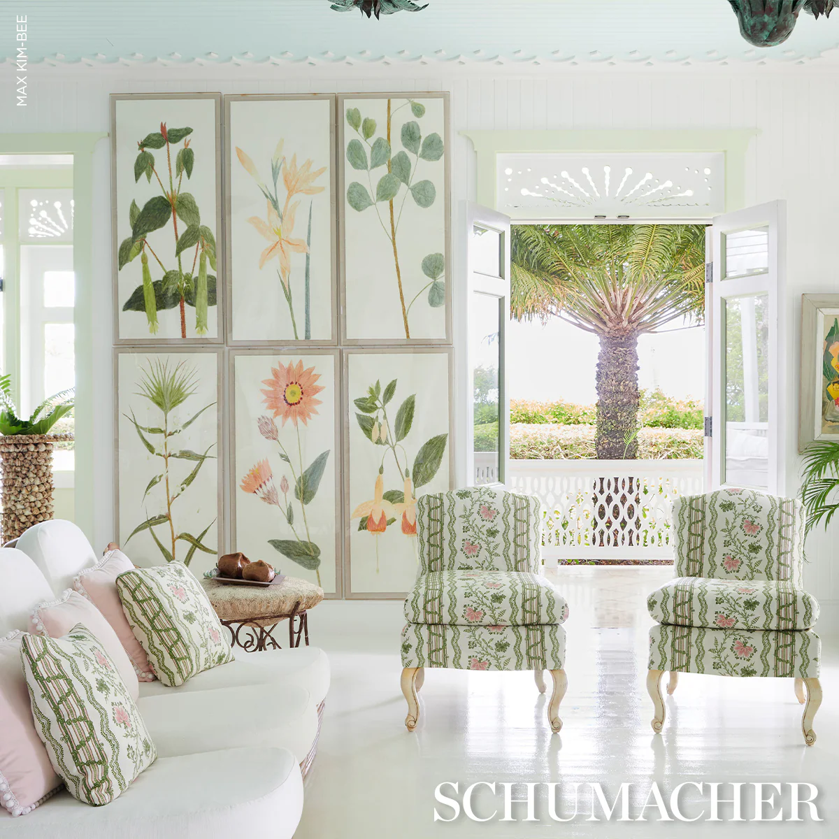 182711 | Parvati Floral Stripe, Petal - Schumacher Fabric - Image 4