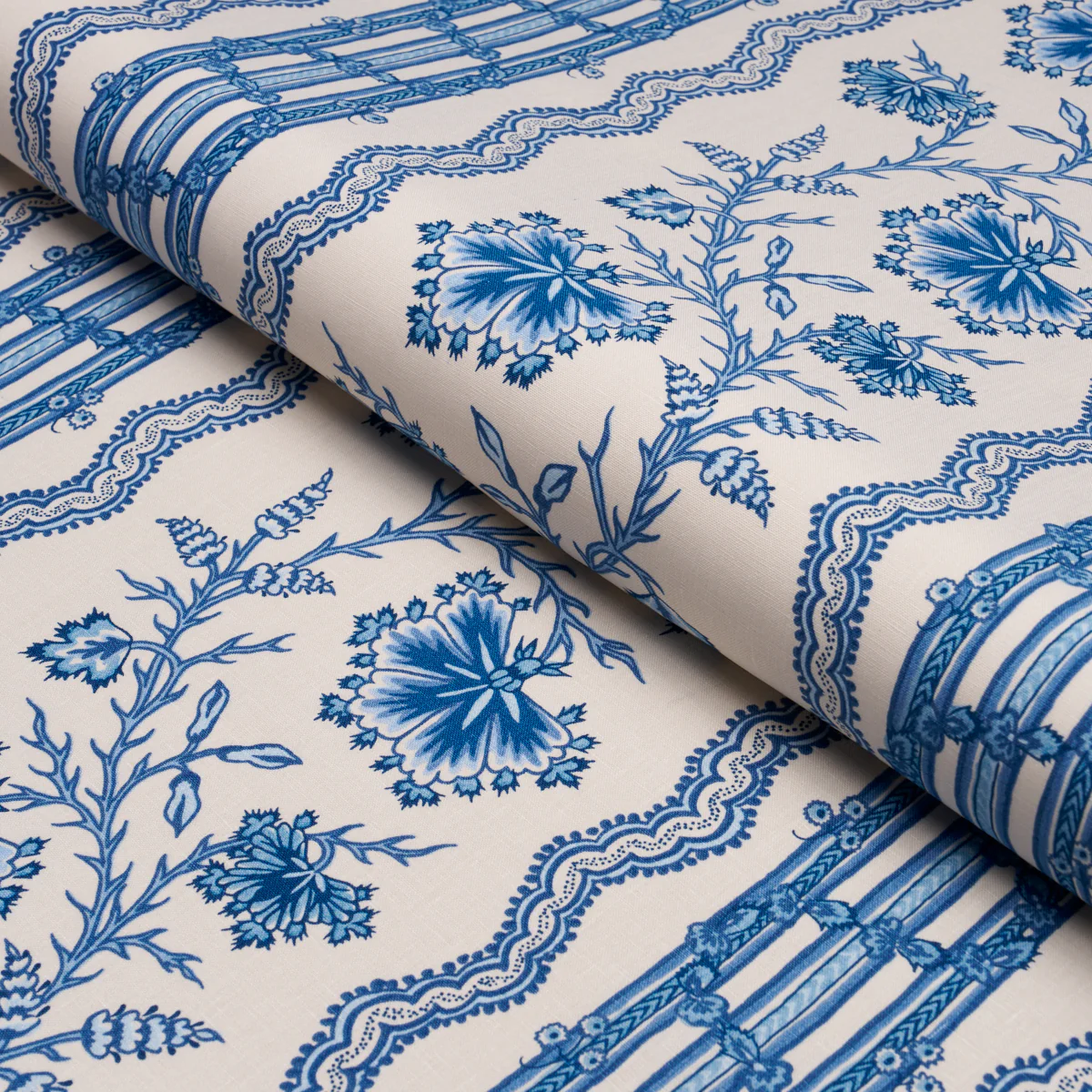 182712 | Parvati Floral Stripe, Delft - Schumacher Fabric - Image 3