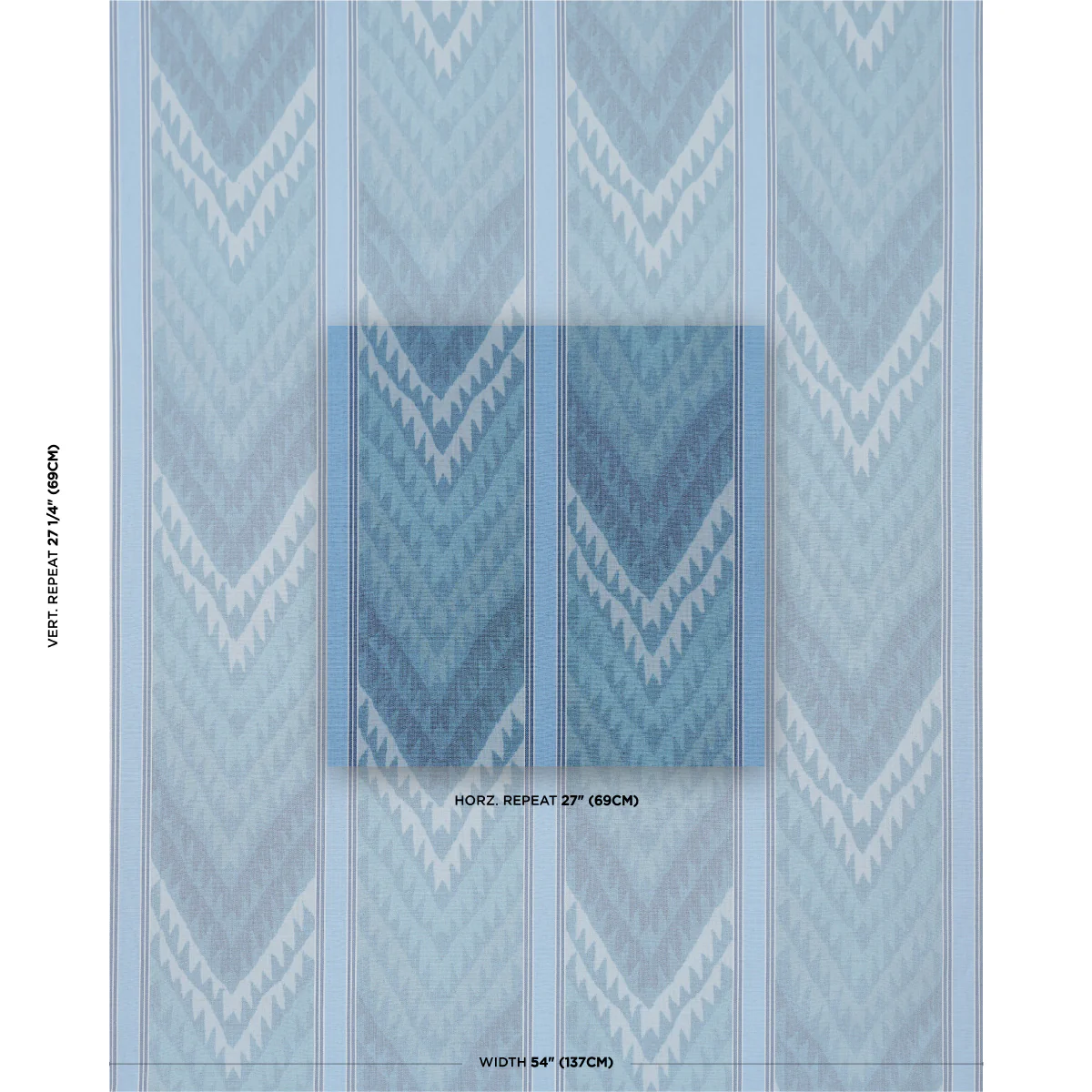 182771 | Shabba Warp Print, Blues - Schumacher Fabric - Image 2