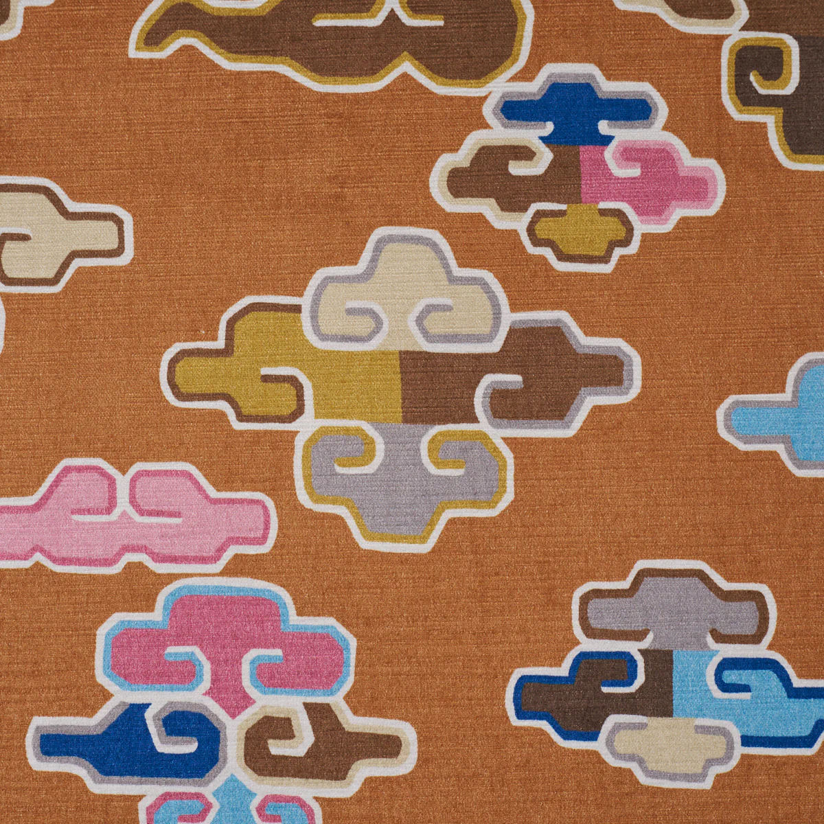 182800 | In Dreams Velvet, Persimmon - Schumacher Fabric - Image 3