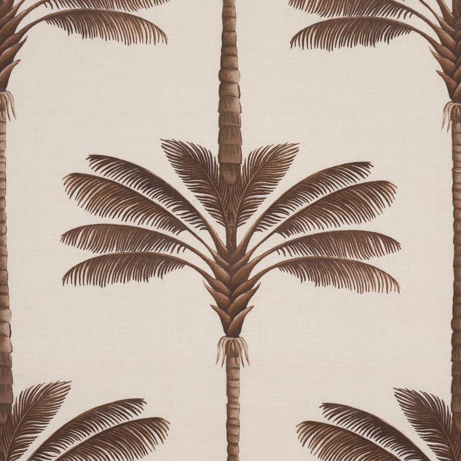 182821 | A Palm Is A Palm Print, Chocolate Meets Tobacco - Schumacher Fabric - Image 3