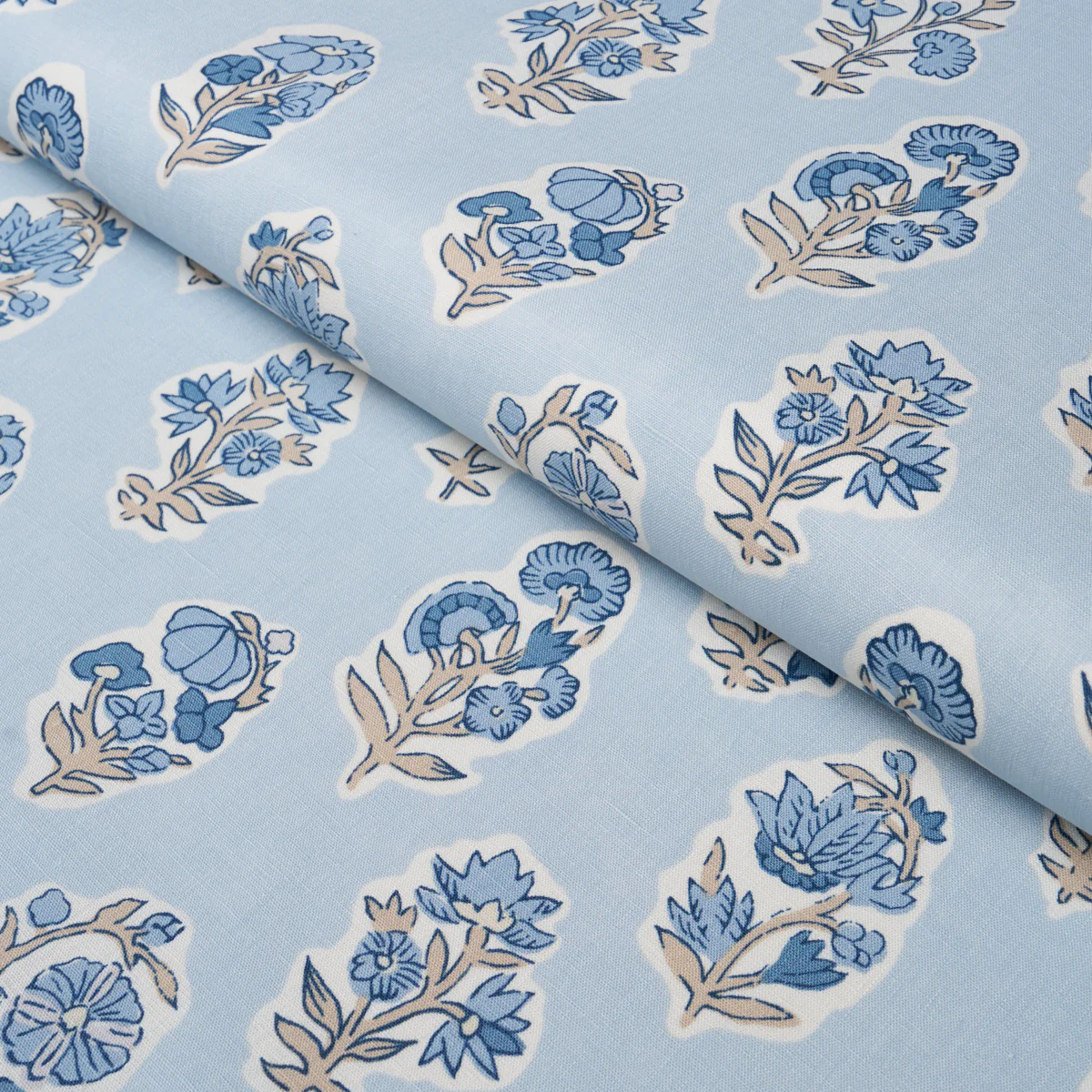 182892 | Anessa Hand Screen Print, Blue - Schumacher Fabric - Image 4