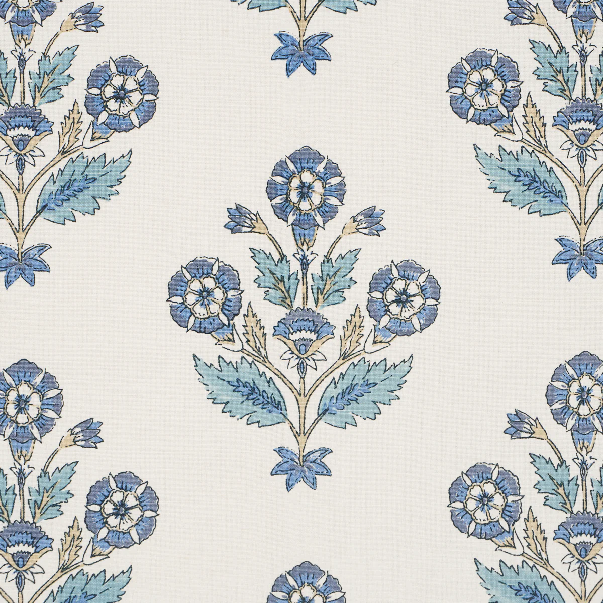 182910 | Dalila Hand-Screen Print, Blue - Schumacher Fabric - Image 3