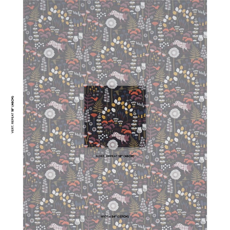 183000 | Hoppmosse, Midnight - Schumacher Fabric - Image 2