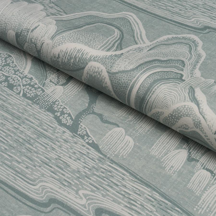 183010 | Indigo Garden, Mineral - Schumacher Fabric - Image 4
