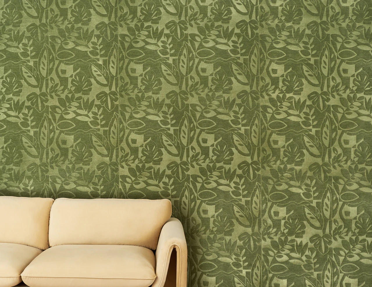 26402 | Lush Layers, Palm Beige - Phillip Jeffries Wallpaper - Image 3