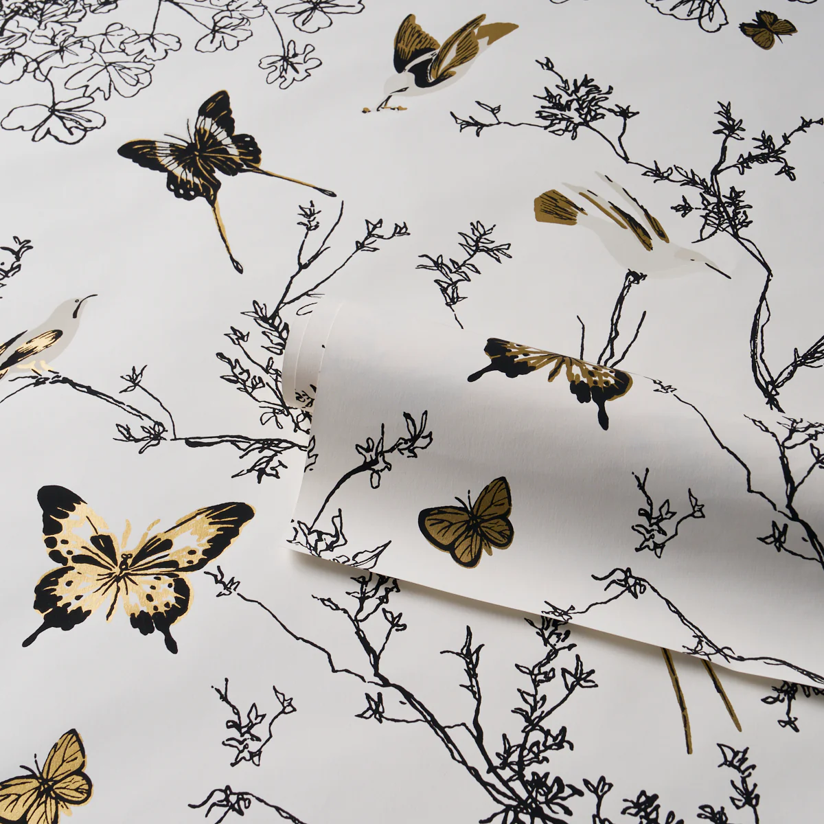 2704424 | Birds & Butterflies, Neutral - Schumacher Wallpaper - Image 4