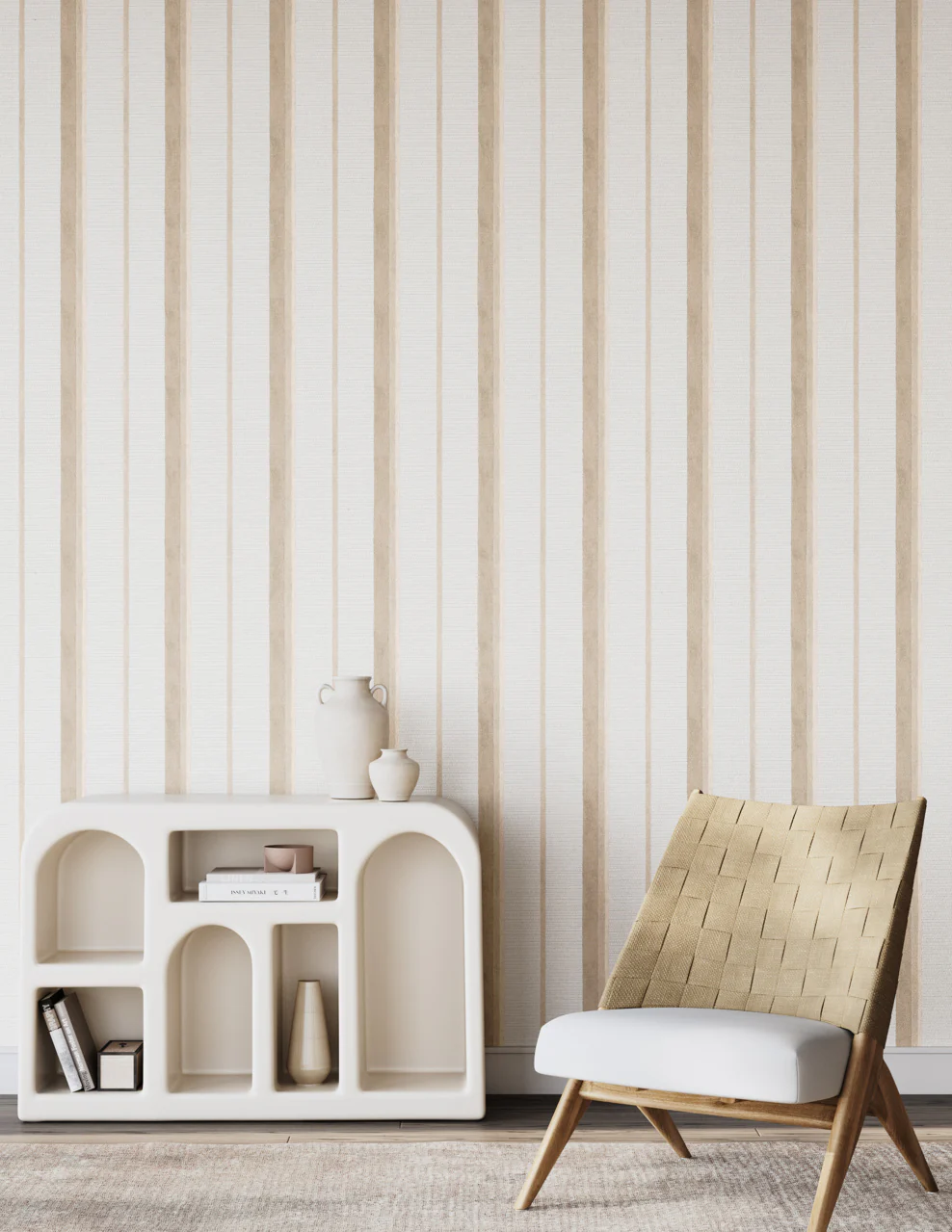 27501 | Saint-Tropez Stripe, Golden Hour on Woven Walls - Phillip Jeffries Wallpaper - Image 3
