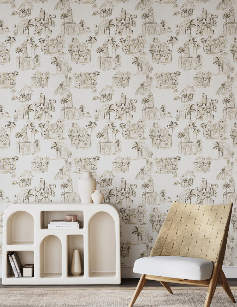 28902 | Toulouse Toile, Saharan Sands on Tranquil Weave - Phillip Jeffries Wallpaper - Image 3