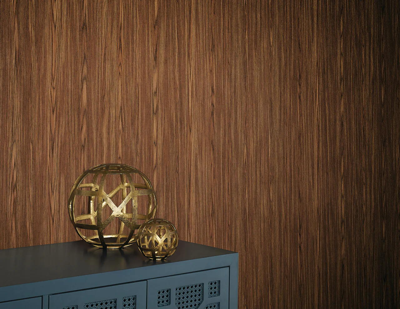 29609 | Vinyl Woodwork, Indigo Cedar - Phillip Jeffries Wallpaper - Image 3