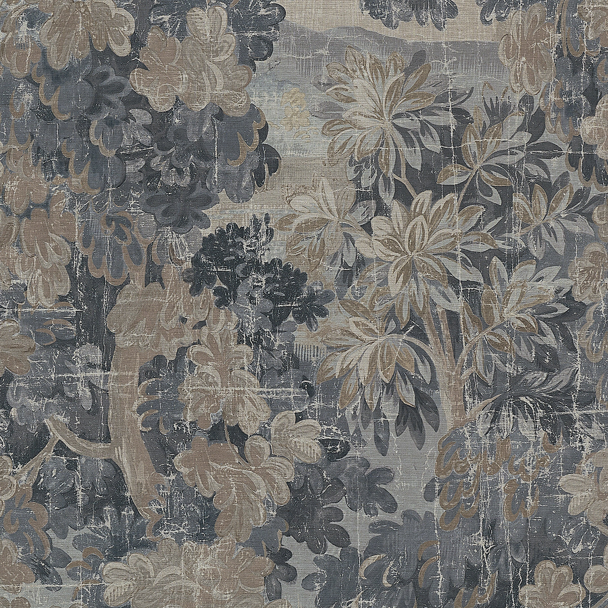 31505 | Midsummer, Oxford Blue on Canvas Linen - Phillip Jeffries Wallpaper