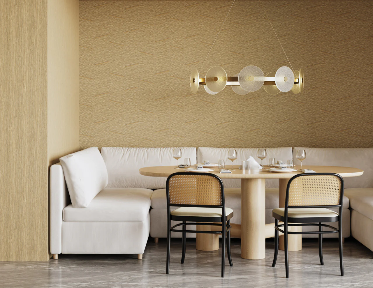 32602 | Vinyl Dover Chevron, Bronzed Arrow - Phillip Jeffries Wallpaper - Image 3