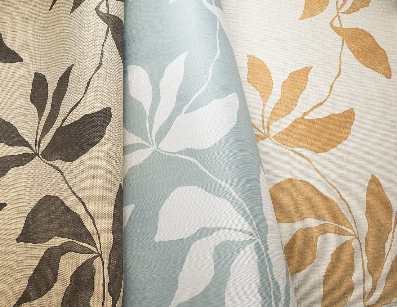 40207 | Desert Ivy, Black Veil on Woven Walls - Phillip Jeffries Wallpaper - Image 2