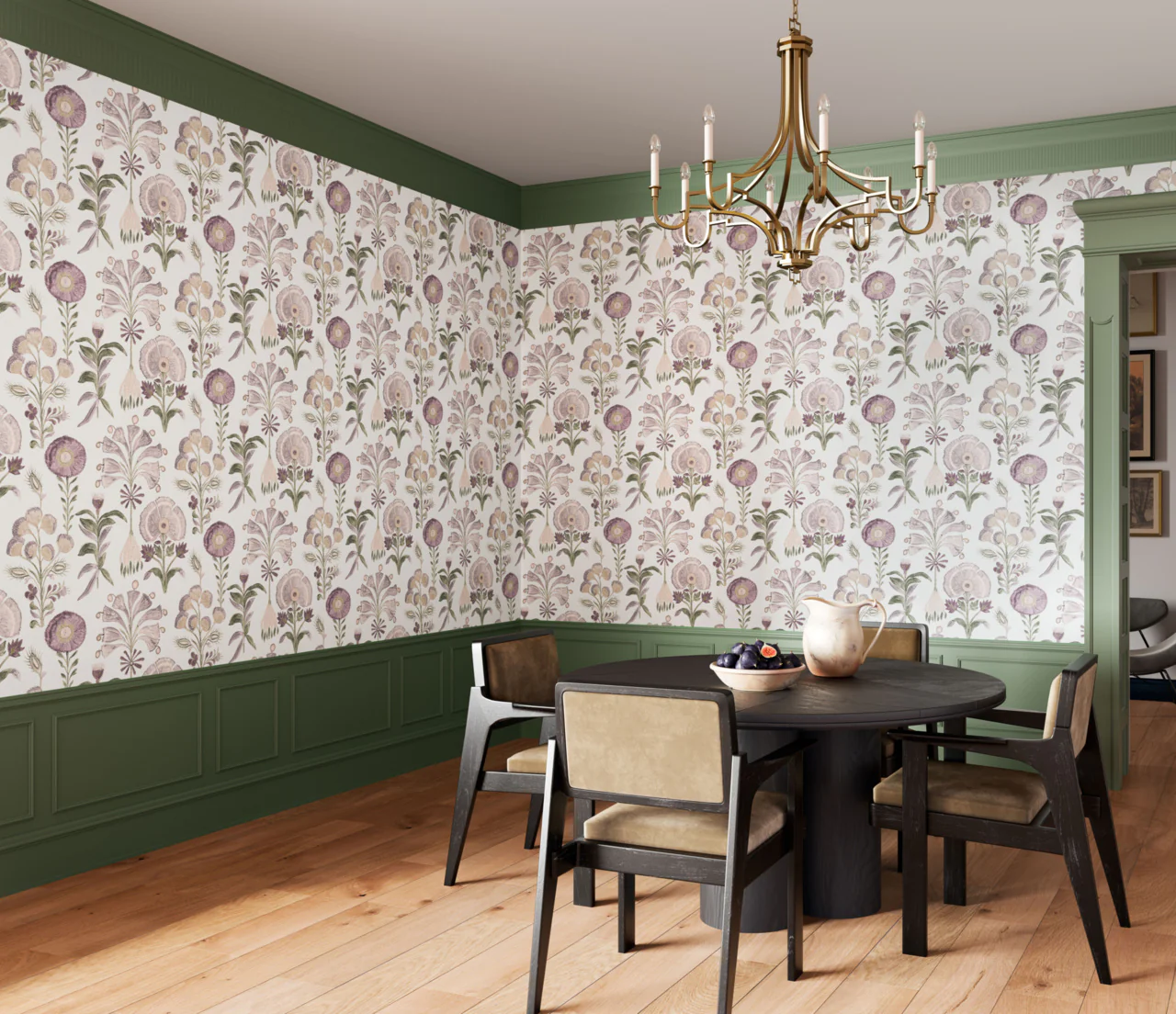 40402 | Posy, Mauve Meadow on Sateen Club - Phillip Jeffries Wallpaper - Image 3