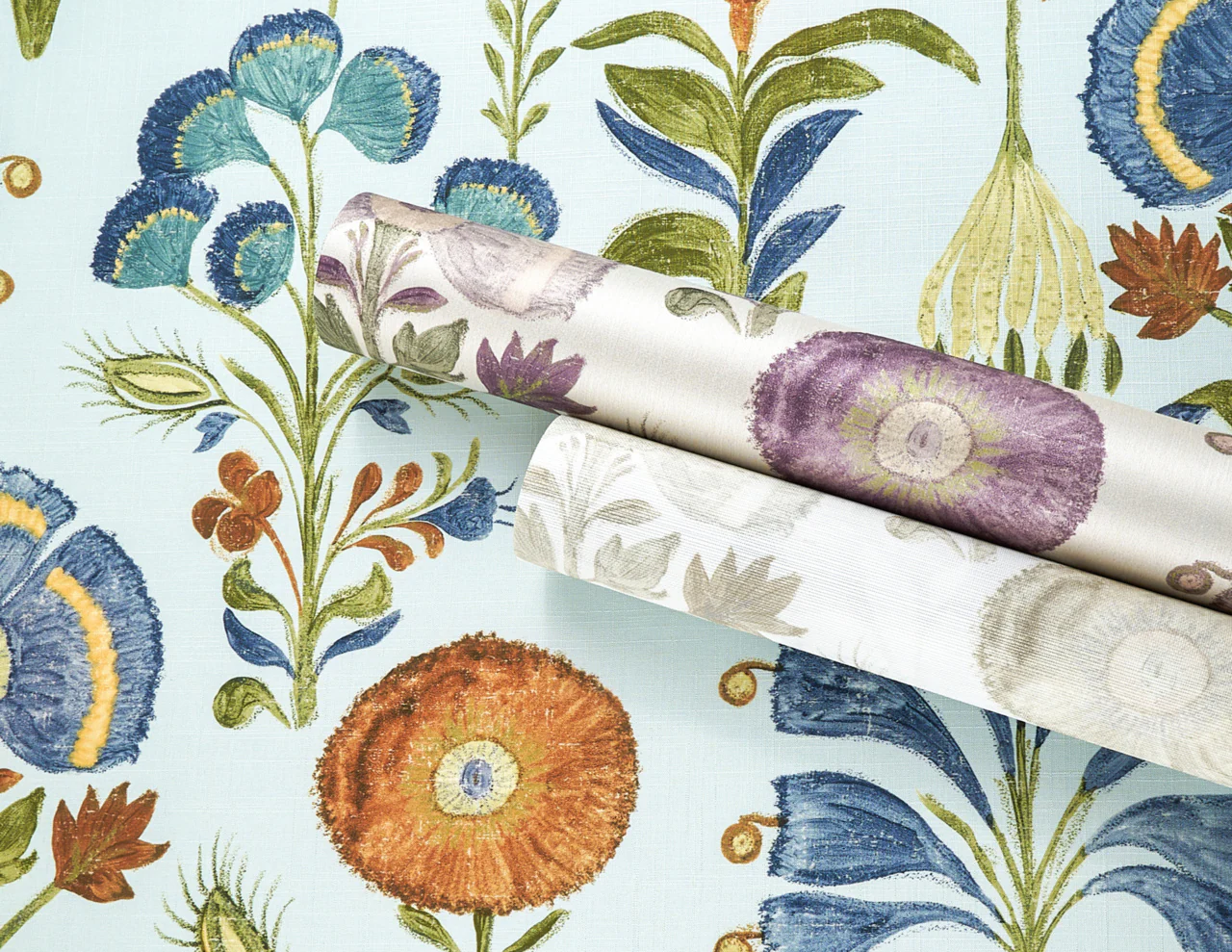 40403 | Posy, Botanic Drift on Glam Grass - Phillip Jeffries Wallpaper - Image 2