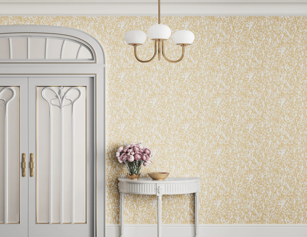 40602 | Charmed, Lemon Veil on Woven Walls - Phillip Jeffries Wallpaper - Image 3