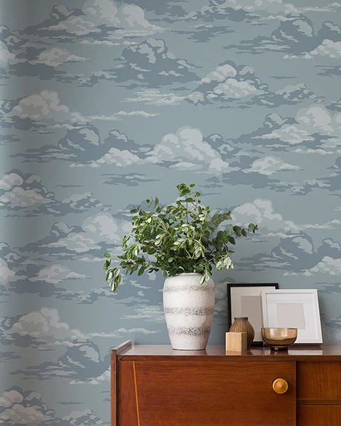 4164-M1808 | Westbury Forest, Cumulus Blue Clouds - Advantage Wallpaper - Image 2