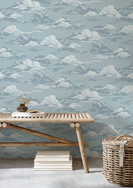 4164-M1808 | Westbury Forest, Cumulus Blue Clouds - Advantage Wallpaper - Image 3