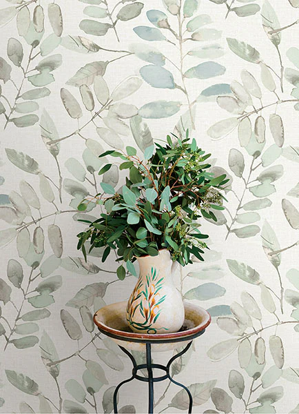 4169-13909 | Oak & Moss, Pinnate Mint Leaves - Chesapeake Wallpaper - Image 3