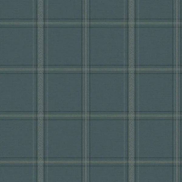 4169-27610 | Oak & Moss, Auberge Teal Plaid - Chesapeake Wallpaper