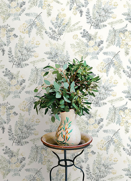 4169-83106 | Oak & Moss, Frith Sea Green Botanical - Chesapeake Wallpaper - Image 3
