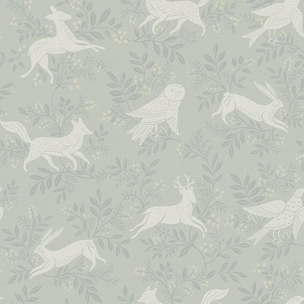 4169-83115 | Oak & Moss, Revelry Sage Forest Frolic - Chesapeake Wallpaper