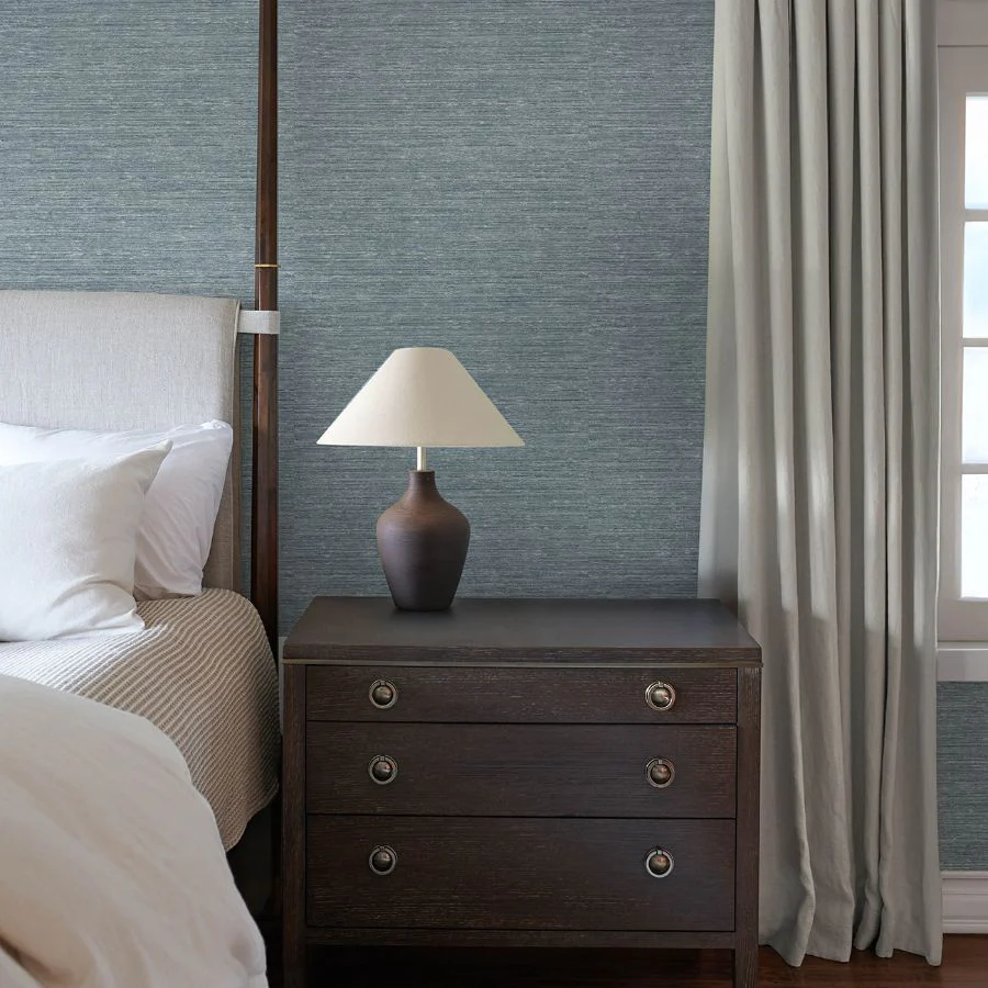 4173-27648 | Chris Loves Julia, Roderick Blue Textured - A-Street Wallpaper - Image 2