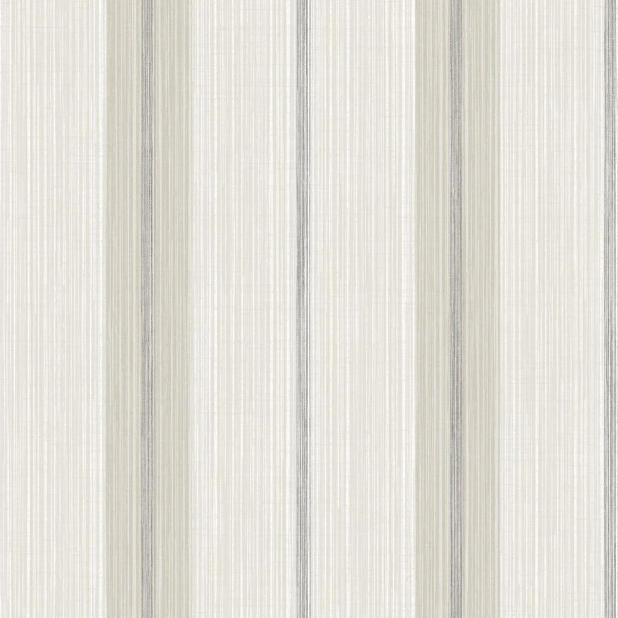 4173-27661 | Chris Loves Julia, Ames Grey Linen Stripe - A-Street Wallpaper