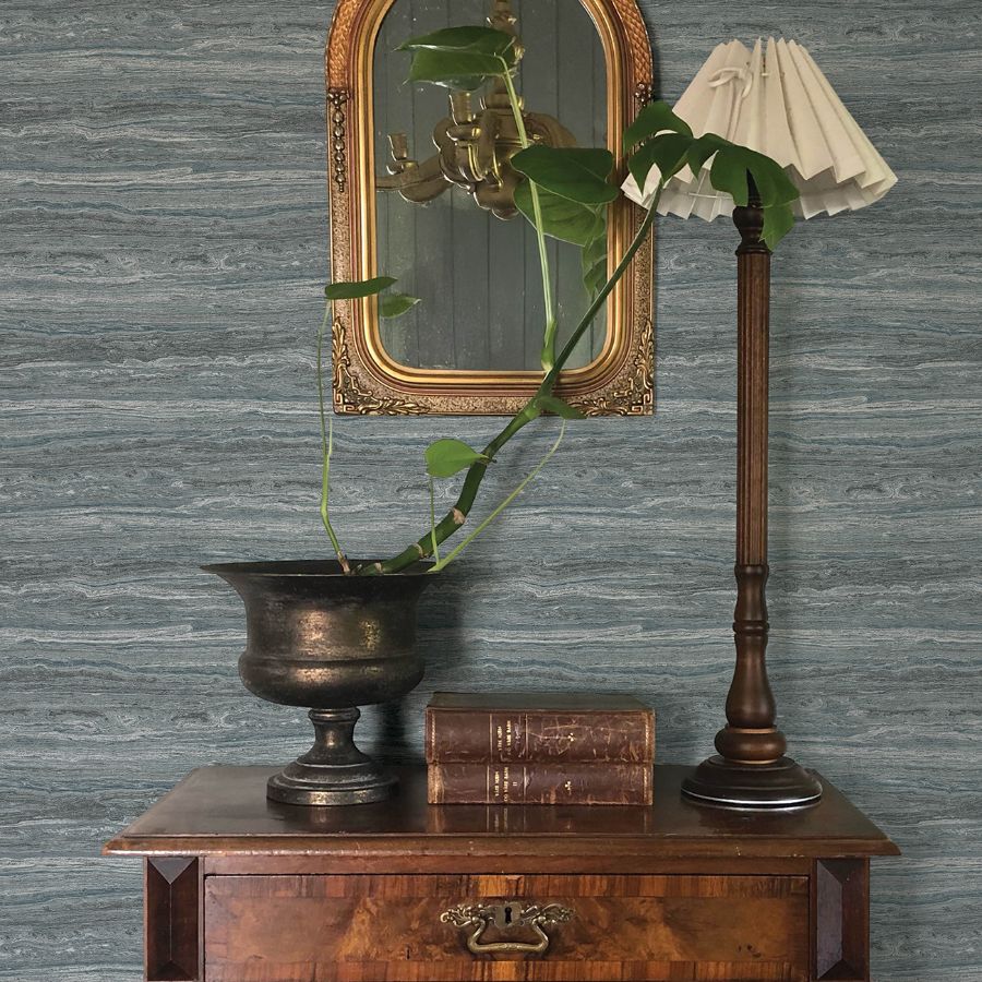 4173-27667 | Chris Loves Julia, Lyman Blue Striated - A-Street Wallpaper - Image 3