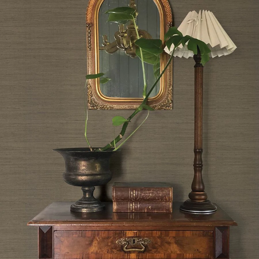 4173-82101 | Chris Loves Julia, Mycroft Sterling Grasscloth - A-Street Wallpaper - Image 3