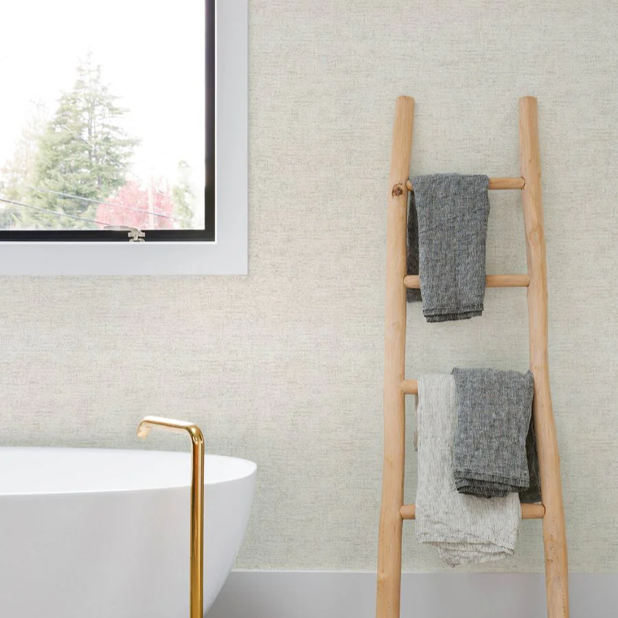4191-83037 | Kitchen & Bath, Tansy Light Grey Distressed - Chesapeake Wallpaper - Image 3