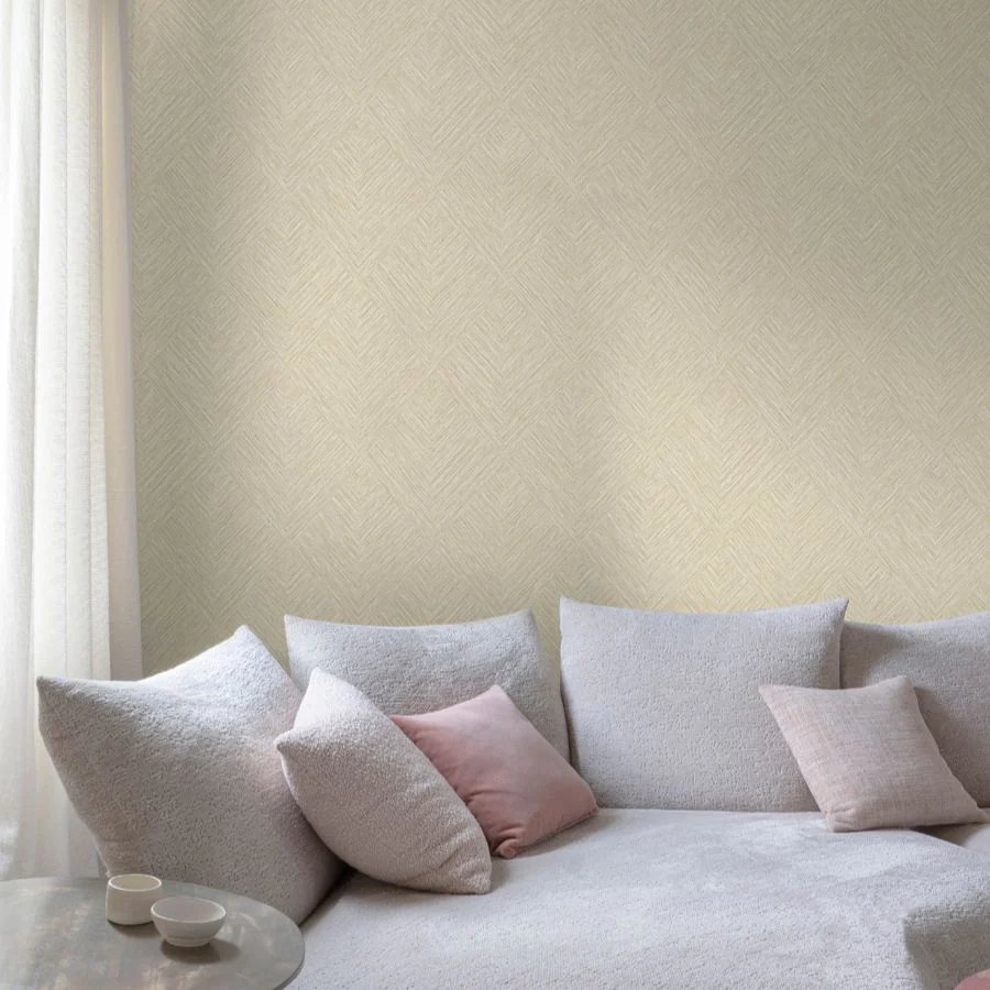 4191-83044 | Kitchen & Bath, Hollis Light Brown Textured Diamond - Chesapeake Wallpaper - Image 2