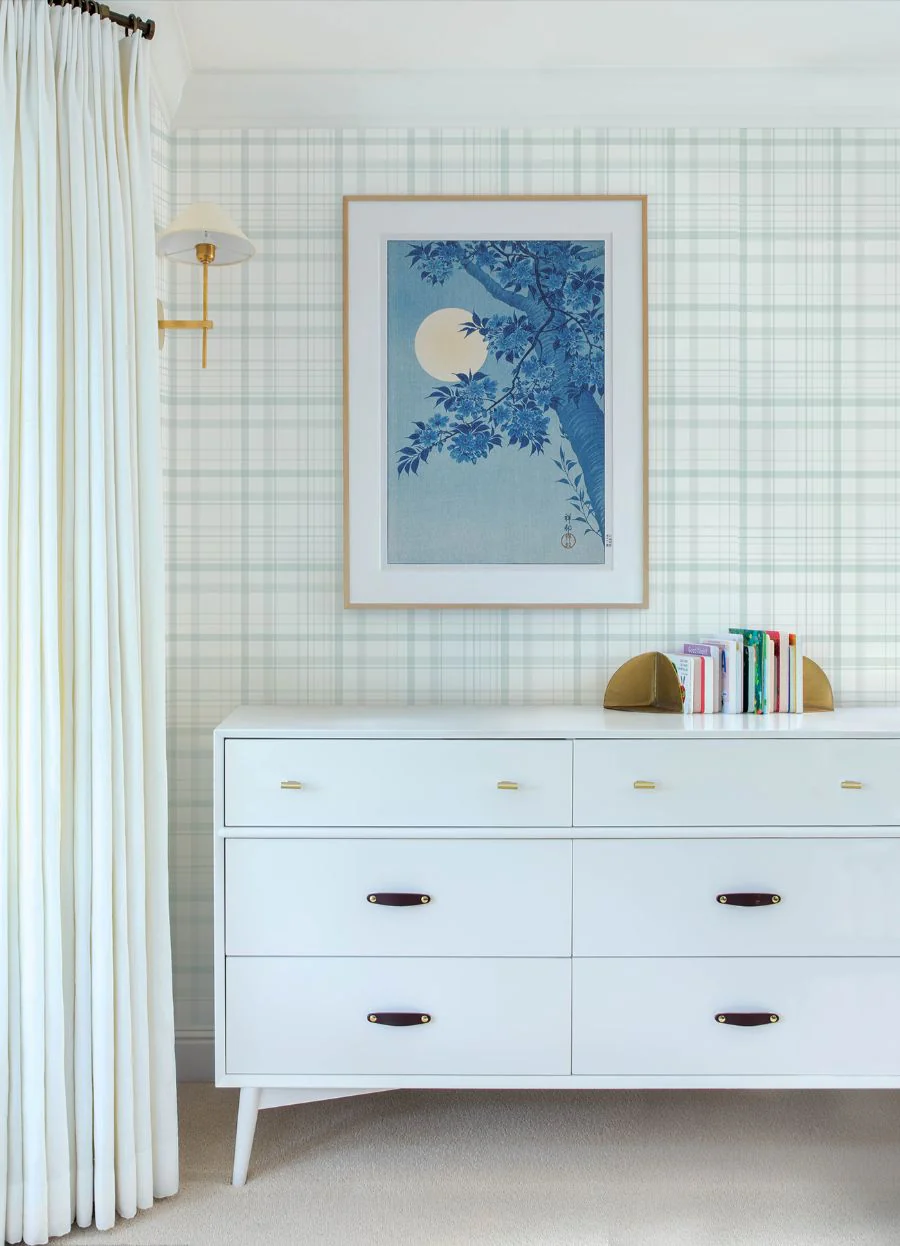4192-83410 | Plaid & Stripe, Burgess Light Blue Plaid - Chesapeake Wallpaper - Image 2
