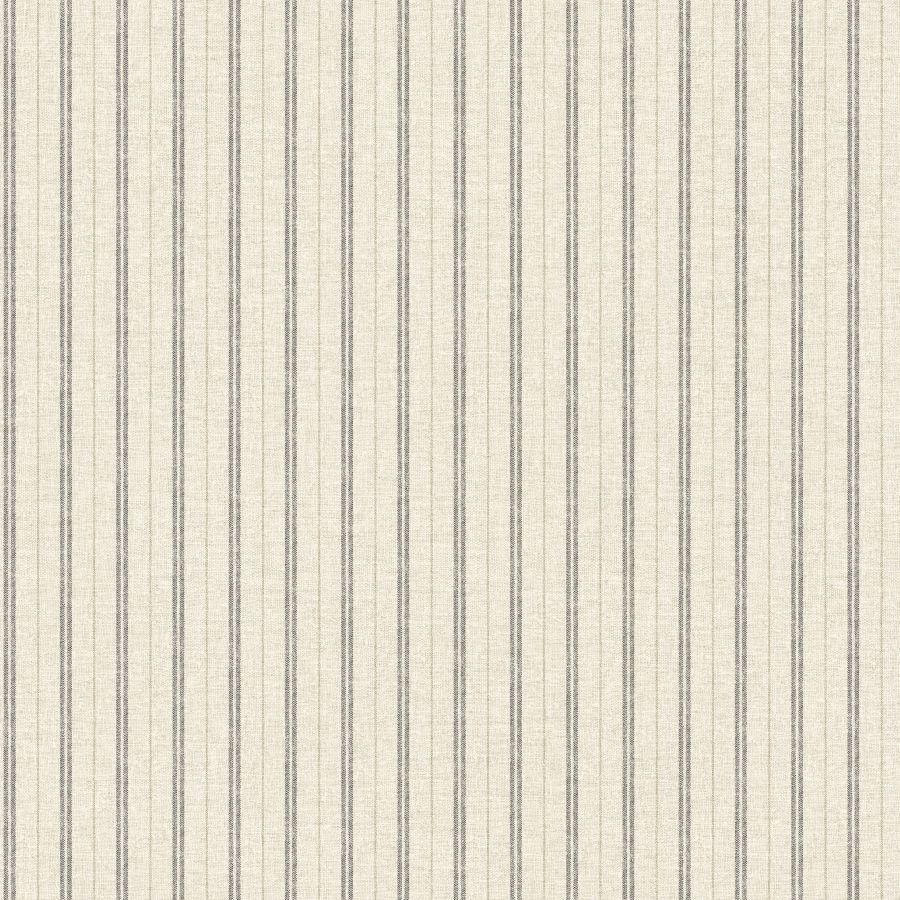 4192-83429 | Plaid & Stripe, Harville Black Double Stripe - Chesapeake Wallpaper