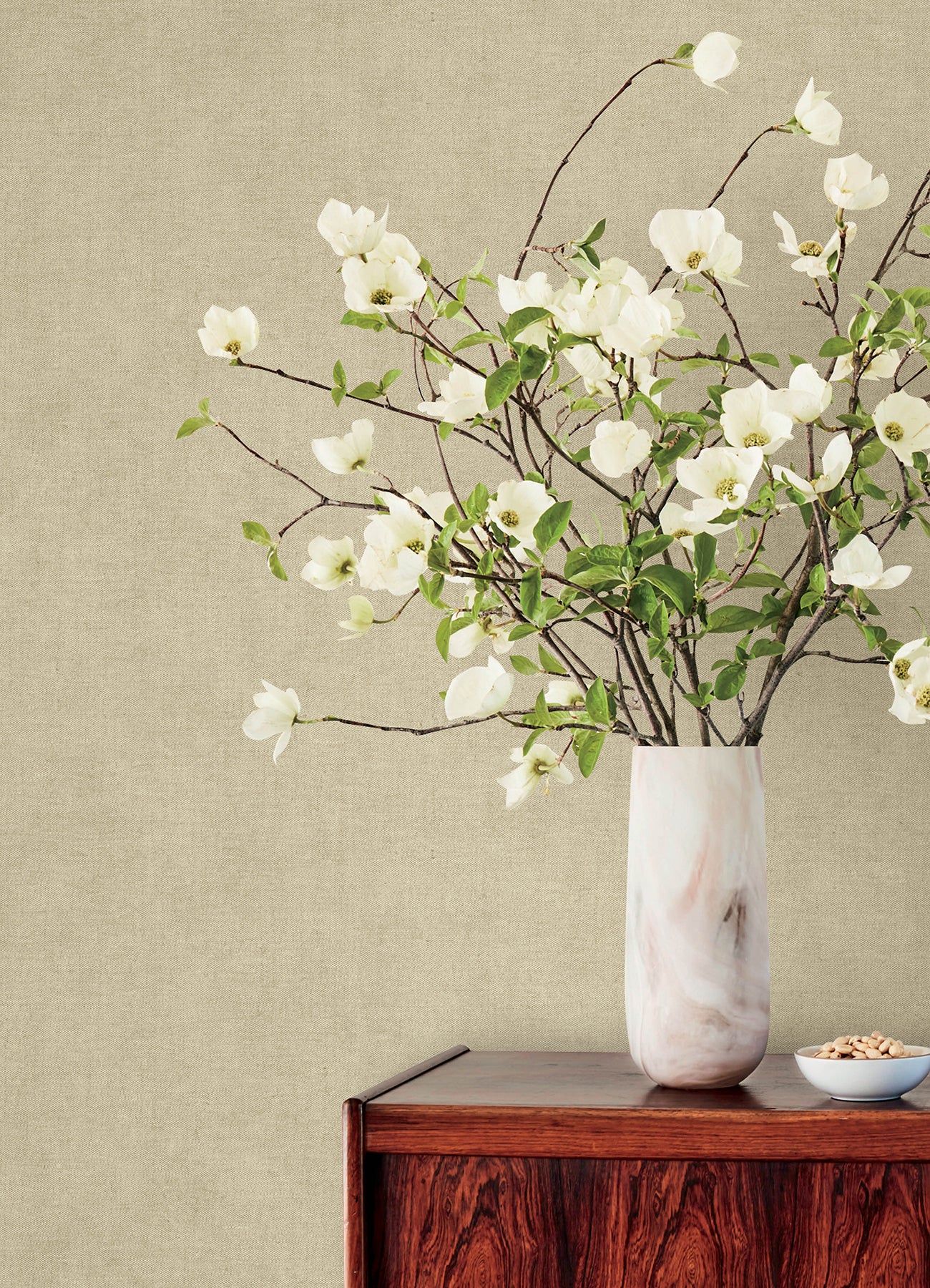 4193-7422 | Portofino, Nuovo Taupe Faux Linen - A-Street Wallpaper - Image 3