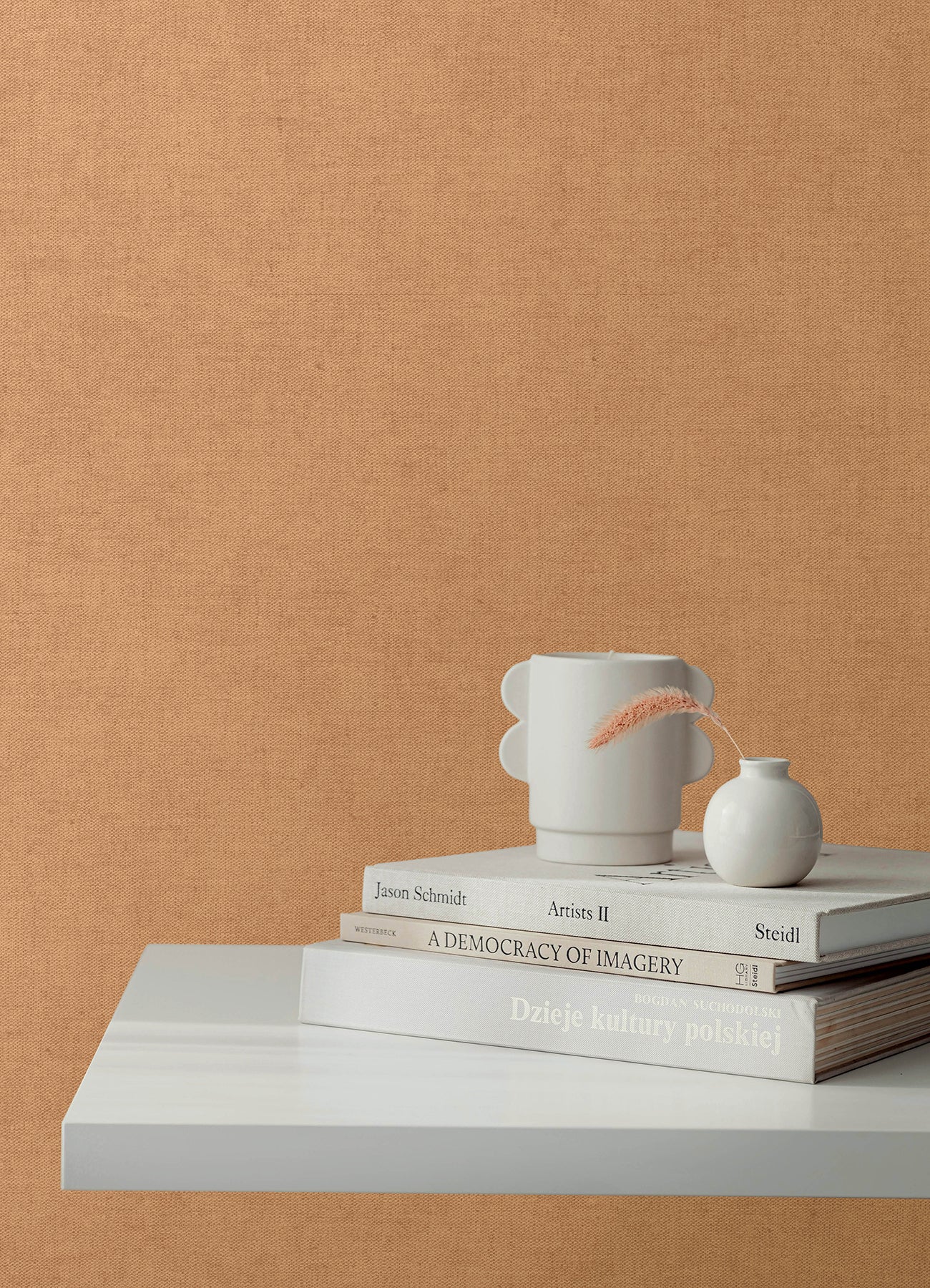 4193-7425 | Portofino, Nuovo Apricot Faux Linen - A-Street Wallpaper - Image 2