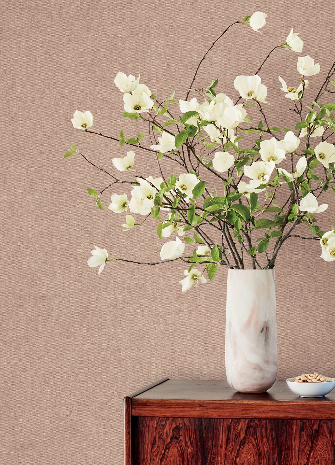 4193-7426 | Portofino, Nuovo Rose Faux Linen - A-Street Wallpaper - Image 3
