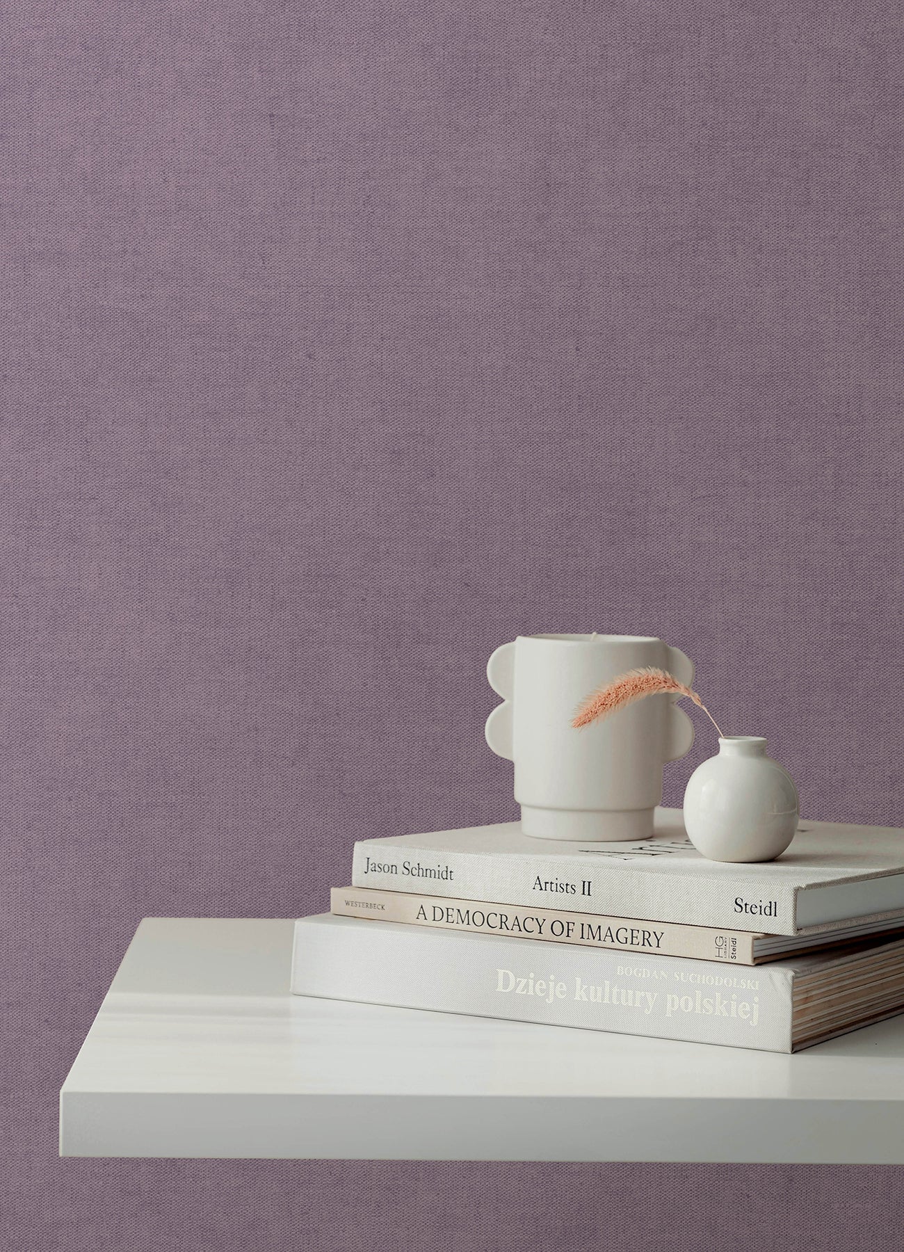 4193-7428 | Portofino, Nuovo Purple Faux Linen - A-Street Wallpaper - Image 2