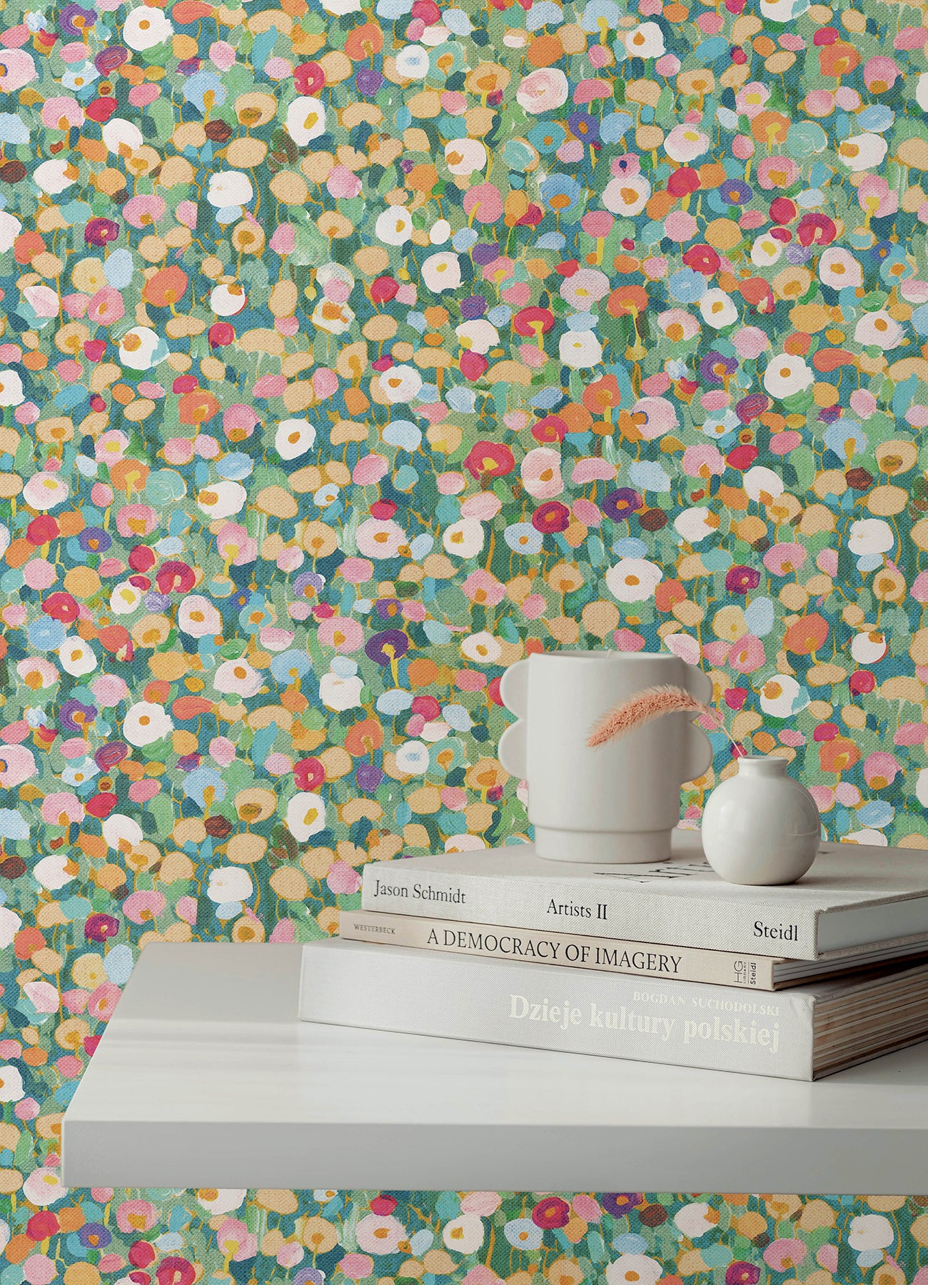 4193-7441 | Portofino, Prato Green Petite Floral - A-Street Wallpaper - Image 2