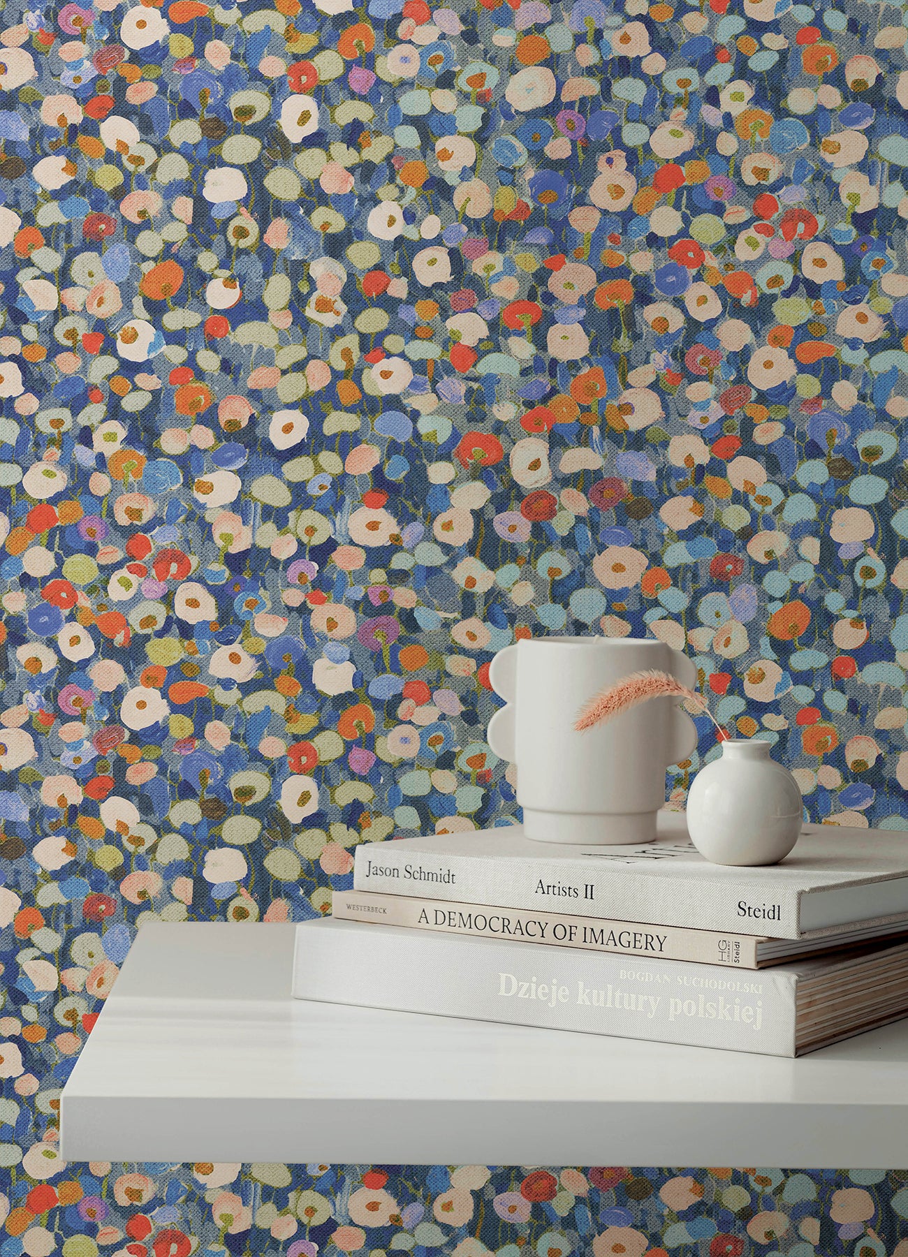 4193-7442 | Portofino, Prato Blue Petite Floral - A-Street Wallpaper - Image 3