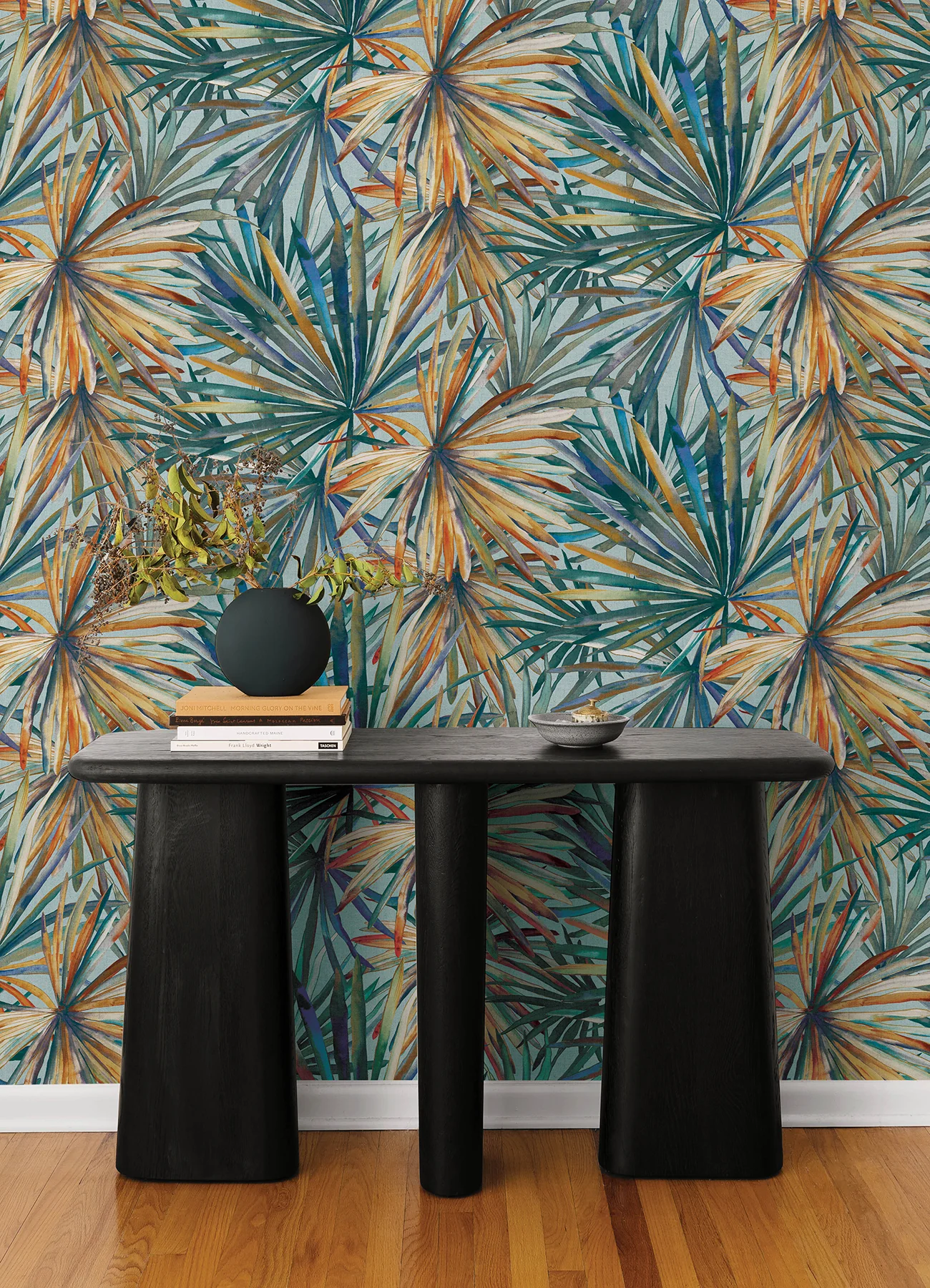 4193-7451 | Portofino, Corifa Sea Green Palm Leaf - A-Street Wallpaper - Image 2