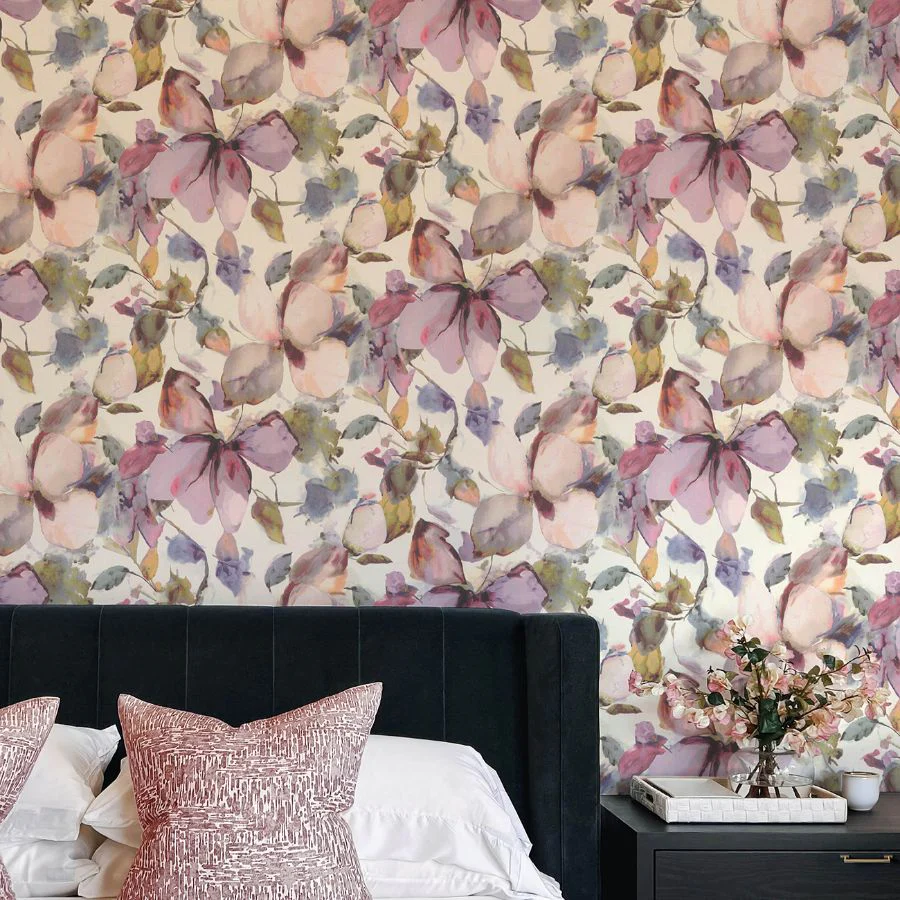 4202-481228 | Springhill, Liliana Plum Floral - A-Street Wallpaper - Image 2