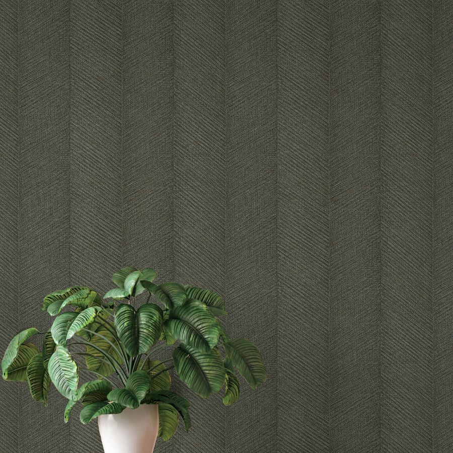 4202-720303 | Springhill, Ione Evergreen Textured Chevron - A-Street Wallpaper - Image 3