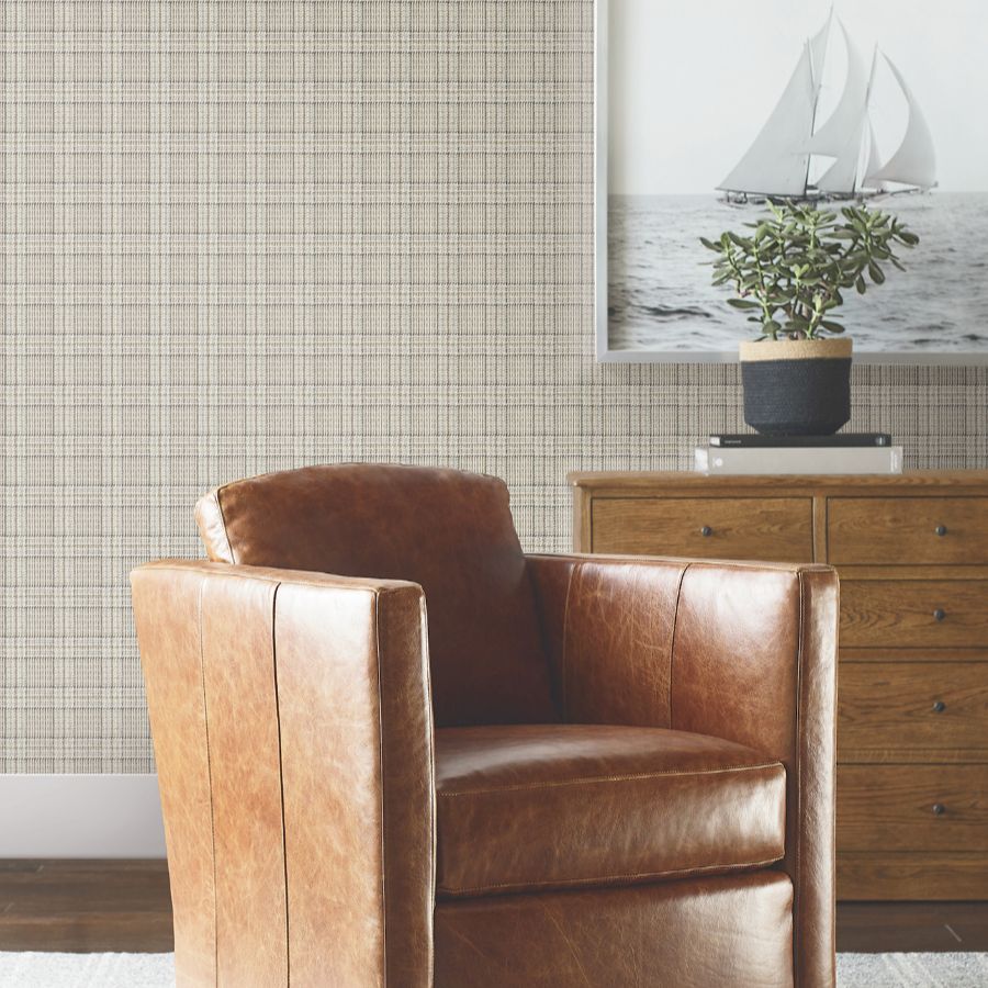 4211-83554 | Private Reserve, Harrington Plaid Light Brown - Ronald Redding Wallpaper - Image 3