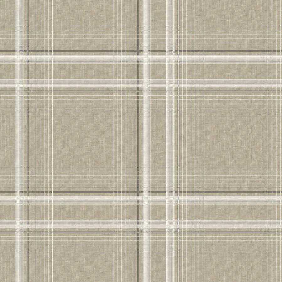 4211-83564 | Private Reserve, Country Club Plaid Taupe - Ronald Redding Wallpaper